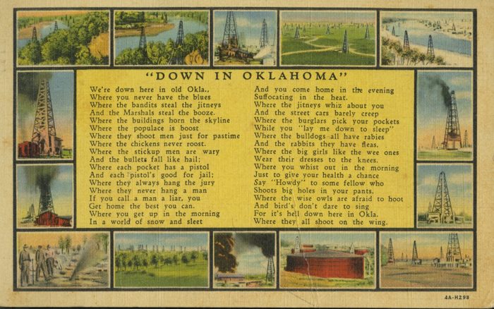 oklahoma vintage postcard