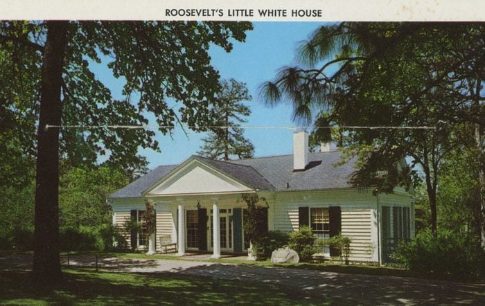 georgia vintage postcard roosevelt's house
