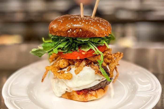 Burger From Tops Diner Via Instagram