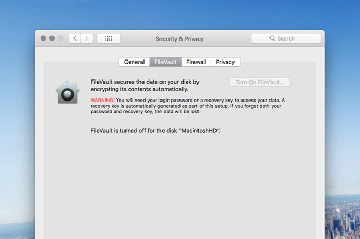 filevault encrypt data mac laptop tricks