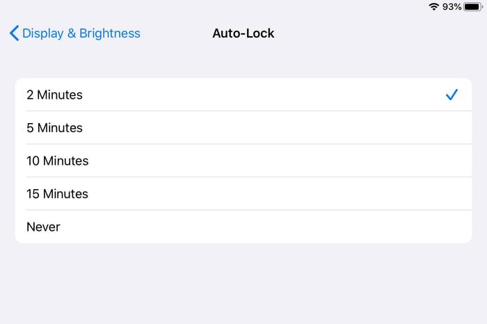 ipad screenshot auto lock settings
