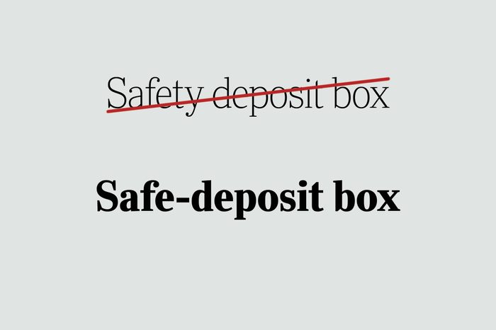 phrases you're using wrong safe-deposit box