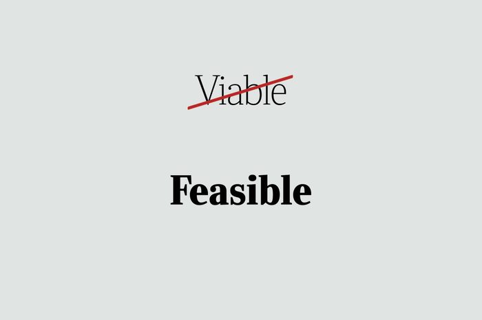 phrases you're using wrong feasible