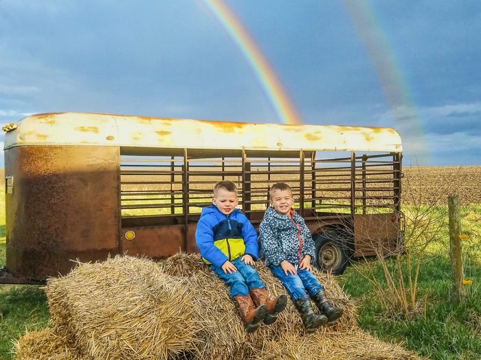 kids rainbow farm