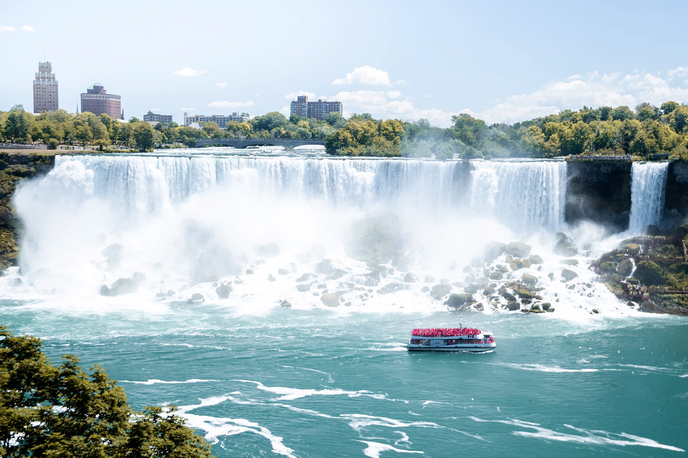 Aerial view of Niagara falls