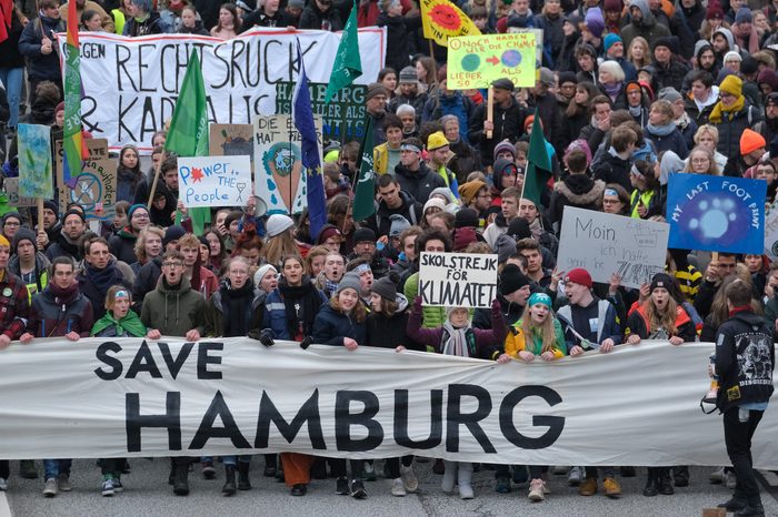 Greta Thunberg Attends Climate Protest In Hamburg