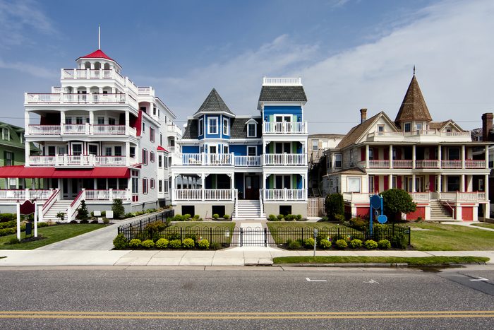 Colorful Victorian style houses in Cape May, New Jersey
