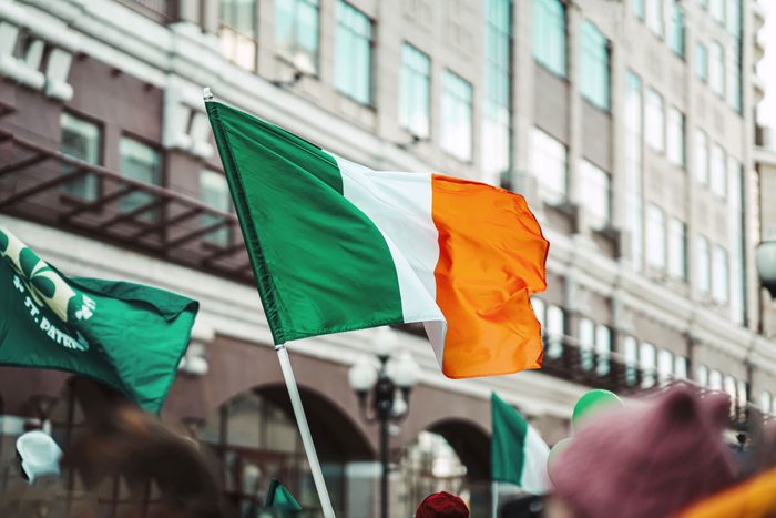 irish flag on st. patricks day