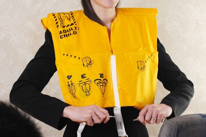 flight attendant life jacket life vest