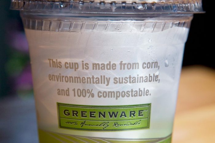 greenware compostable plastic cup