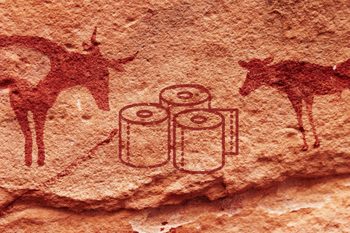 toilet paper cave painting