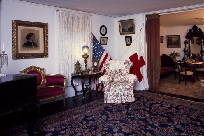 Interior of the Clara Barton House, home of the founder of the American Red Cross, Washington, D.C.