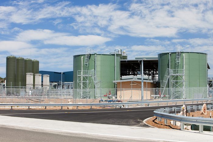 A new multi million $ desalination plant in Sydney, Australia. Muxh of Victoria and New South Wales have suffered an awful drought for the last 10-15 years. This has threatened water supplies to even major cities like Sydney. Making drinking water out of