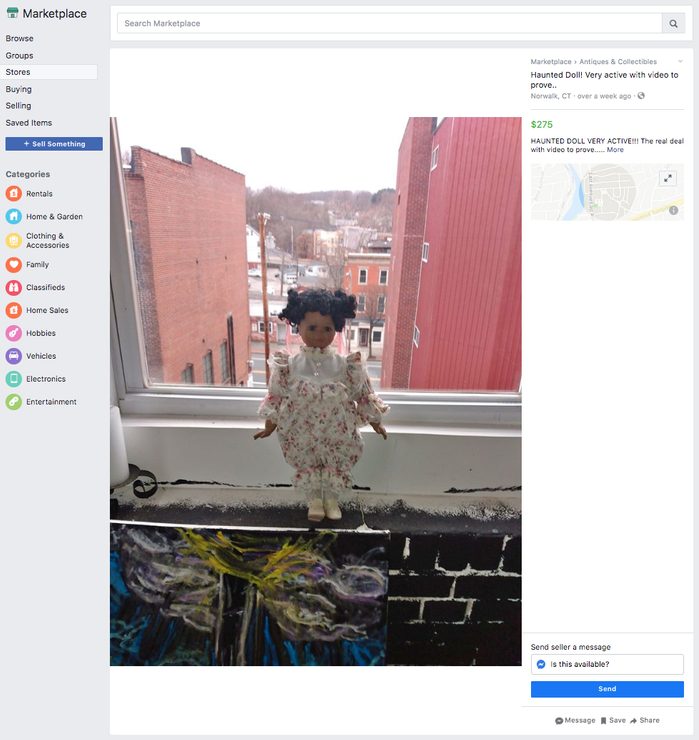 ridiculous things sold facebook marketplace haunted doll
