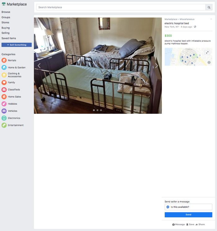 electric hospital bed ridiculous things sold facebook marketplace