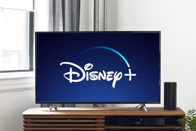 tv screen with disney+ logo
