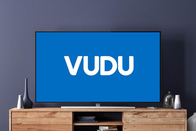 tv screen with vudu logo