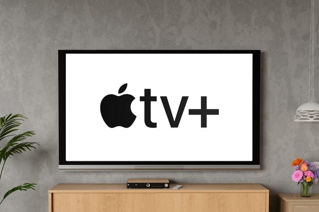 tv screen with apple tv+ logo