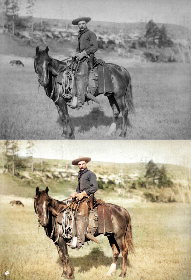 colorized cowboy