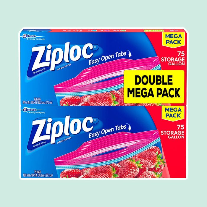 Ziploc Storage Bags, For Food, Sandwich, Organization and More, Smart Zipper Plus Seal, Gallon, 75 Count, Pack of 2, (150 Total Bags)