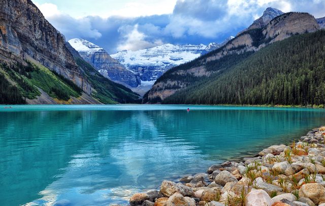 Storm clouds over Lake Louise