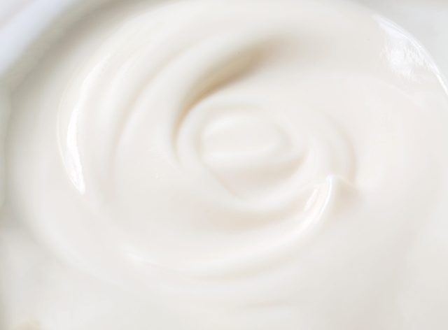 Yogurt. Close up of greek creamy, yogurt texture background.