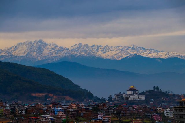 View Of Mountain Range From Kathmandu