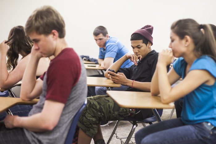 Students Texting in Class