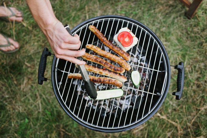 Barbeque Grill With Sausages
