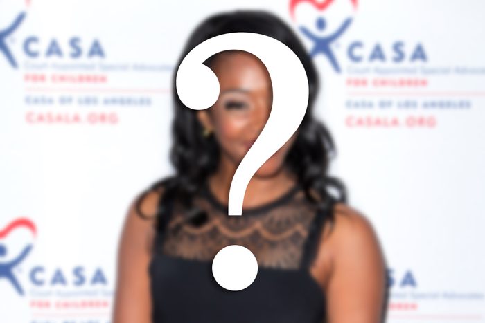 celeb image blurred with a question mark