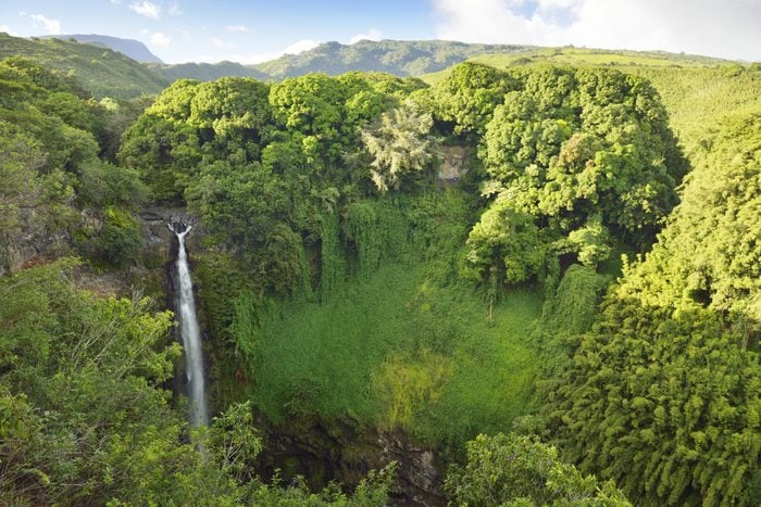 USA, Hawaii, Maui, Haleakala National Park, Makahiku Falls