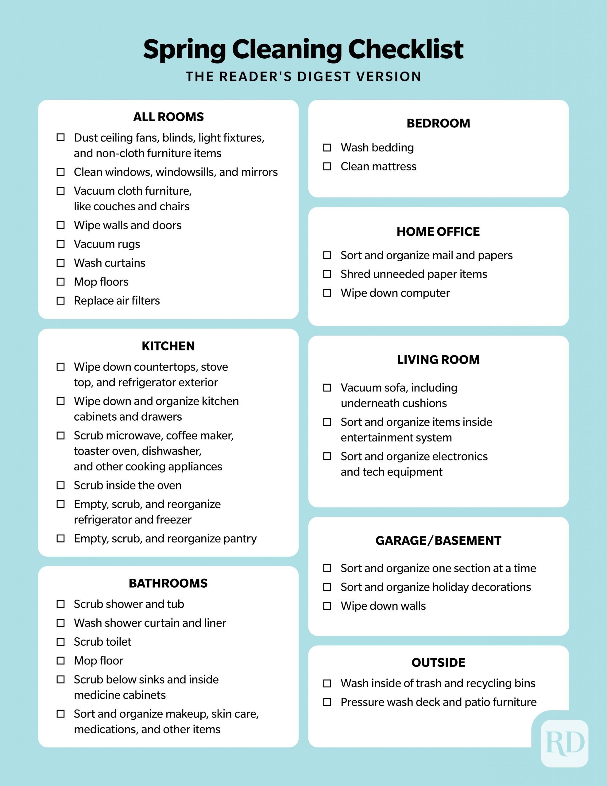 31 Spring Cleaning Tips from the Experts — Spring Cleaning Checklist
