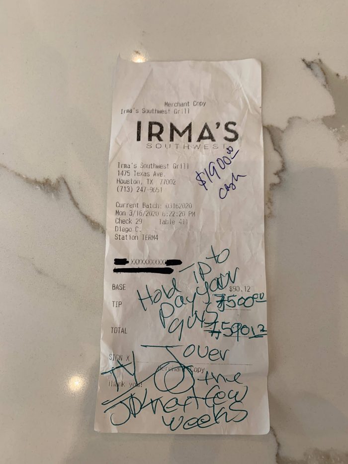 restaurant tip kindness