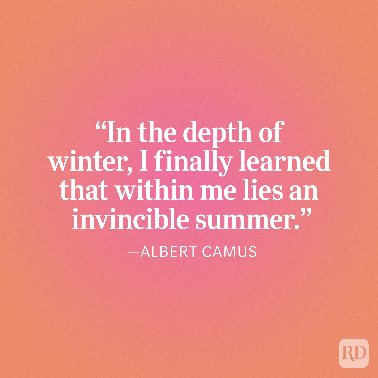 Albert Camus Invincible Summer Quote