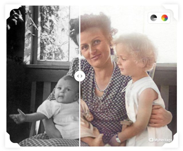 MyHeritage colorize tool