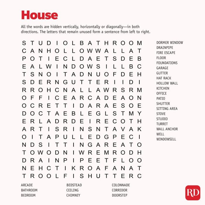 House Word search