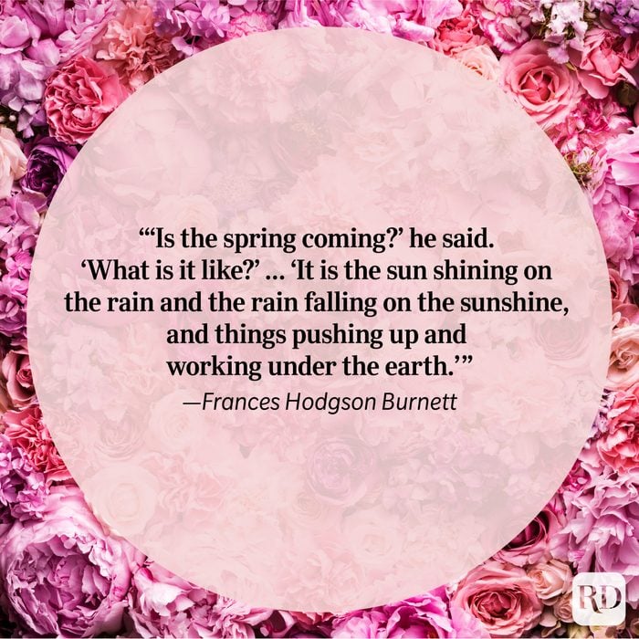 Nature Quote By Frances Hodgson Burnett