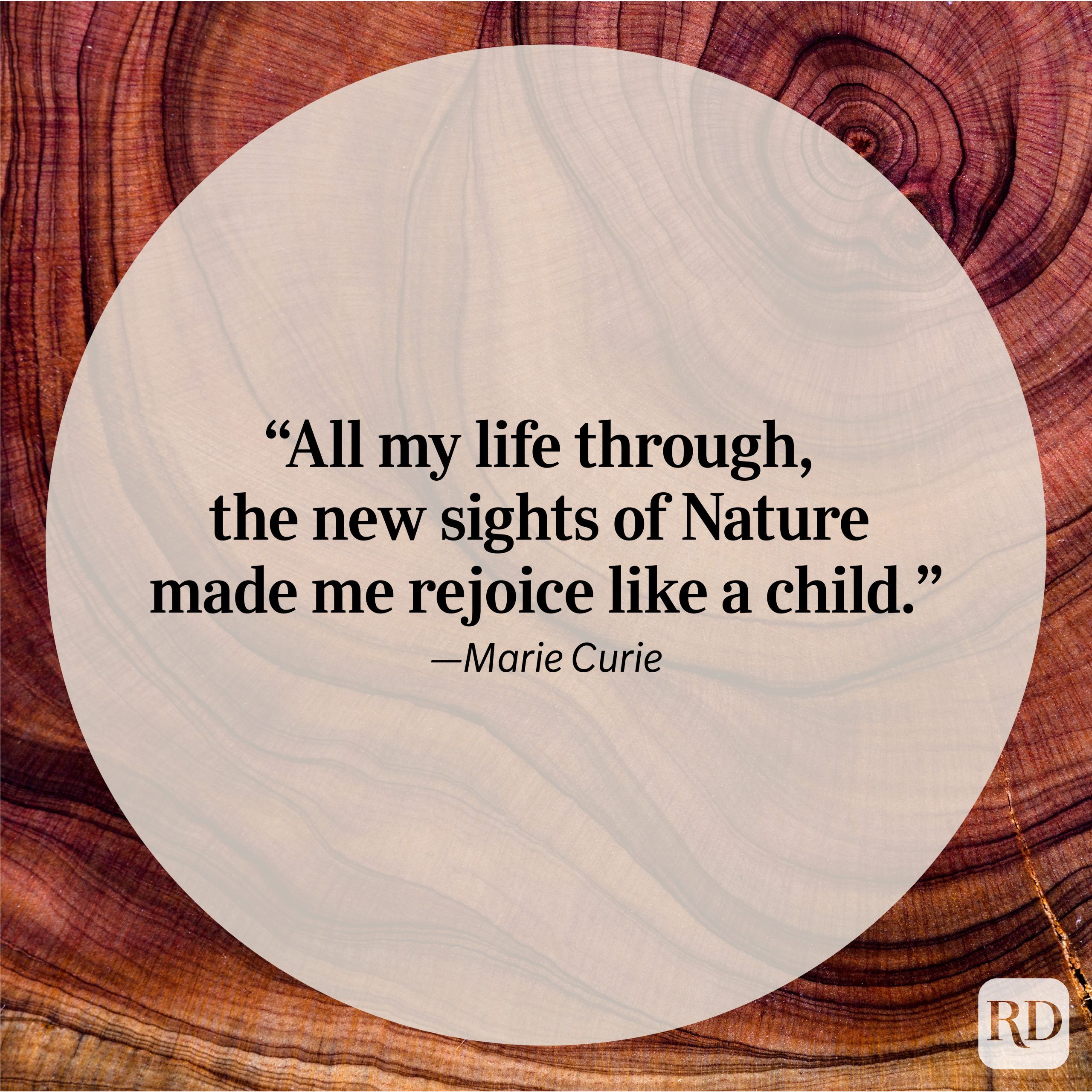Nature Quote By Marie Curie