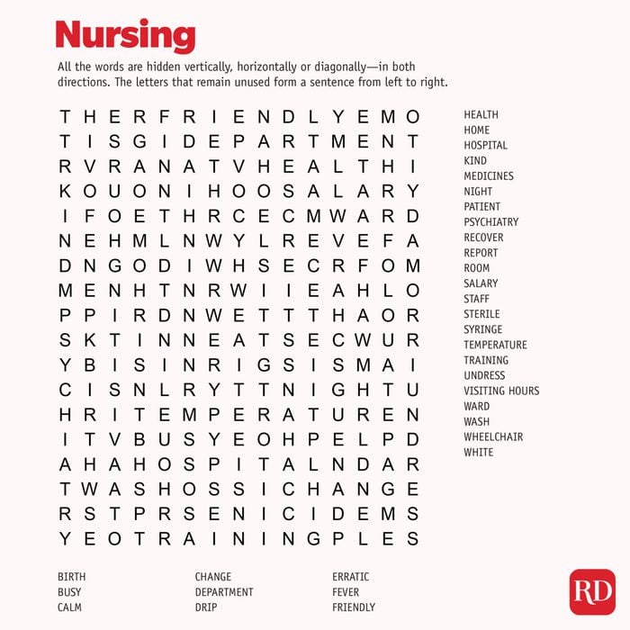 Nursing Word search