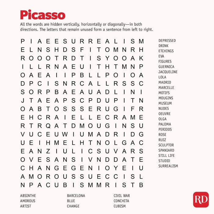 Picasso Word search
