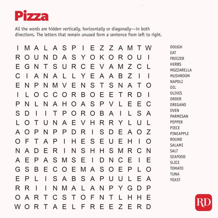 Pizza Word search