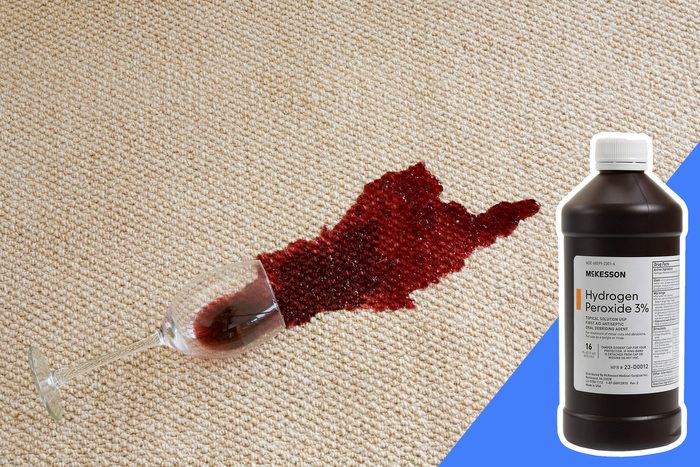 don't clean red wine stains with bleach