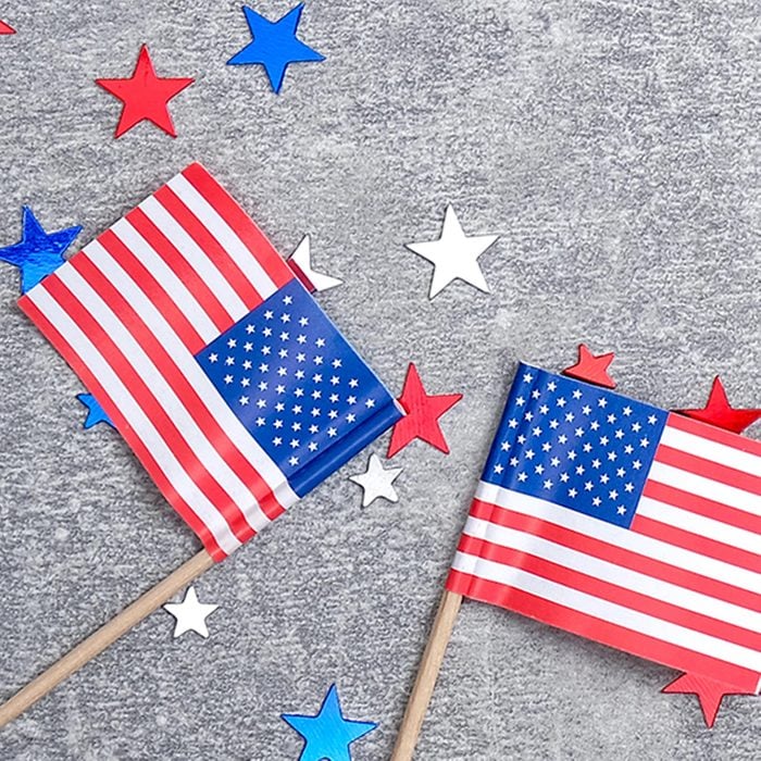 American flags beside stars