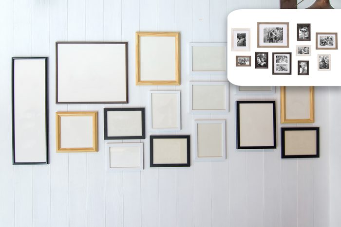 gallery wall with shopping suggestion