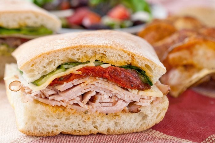 Gourmet Turkey Sandwich, Chips, and Salad