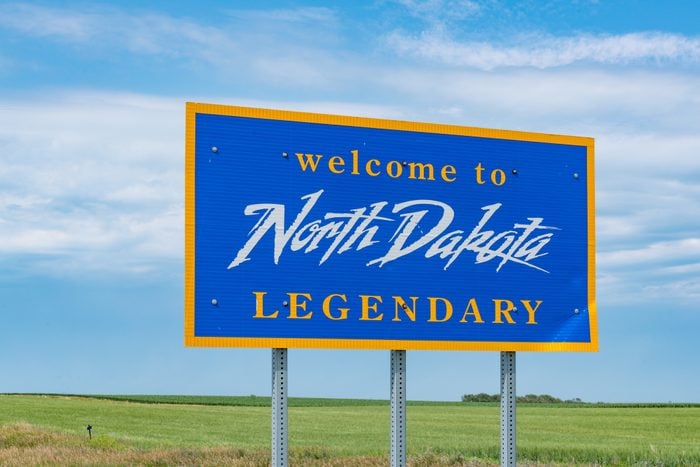North Dakota Welcome Sign