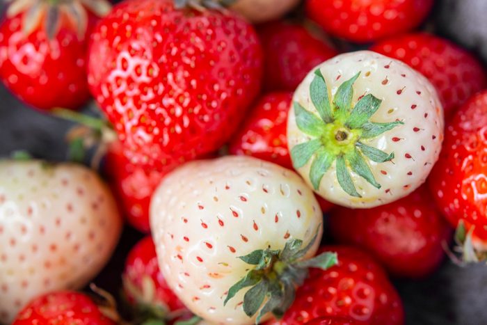 White strawberries Pineberry