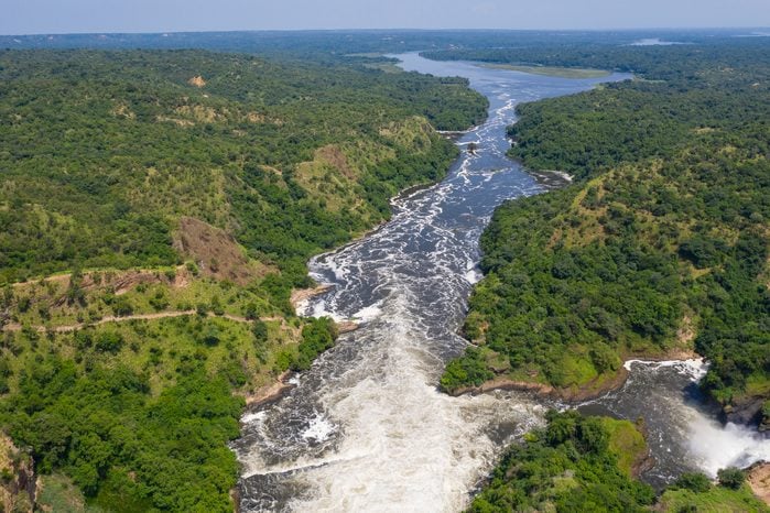 Famous Murchison Falls at Nile River, Uganda