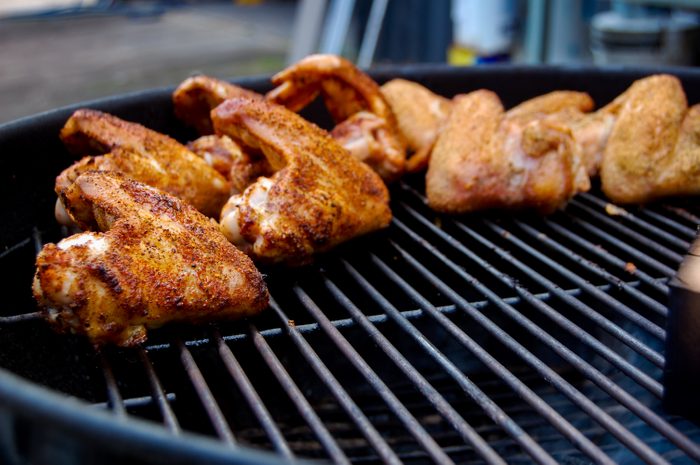 Chicken Wings on a Grill, Chicken Barbecue