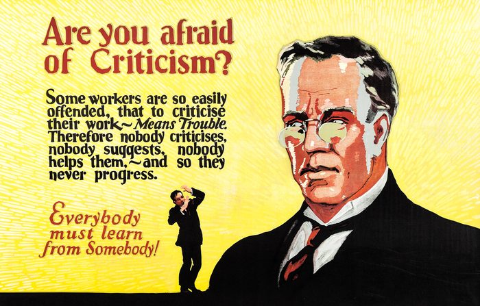 Are You Afraid Of Criticism?
